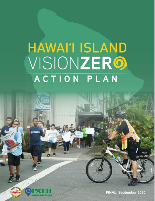 Title page for Hawaii Island Vision Zero Plan